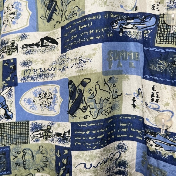 Marguerite Li Vintage Silk Button-down summer blouse size medium - Picture 4 of 5